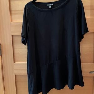 Eileen Fisher, Silky Black Tunic/Dress, Size S,
